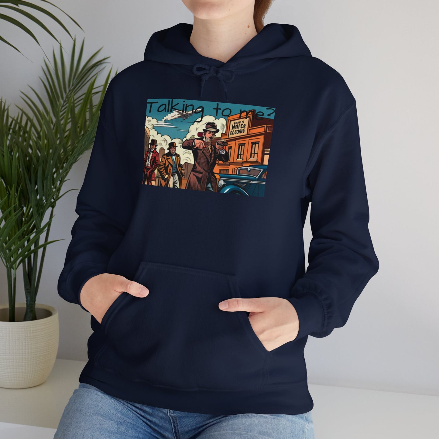 "Vintage Gangster Vibes" Unisex Heavy Blend Hoodie – Perfect for Cold Days