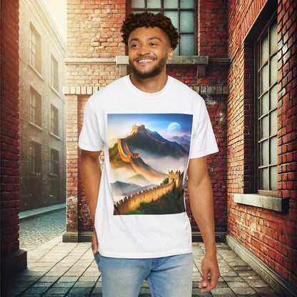 Gran Muralla China Camiseta unisex teñida de prendas 