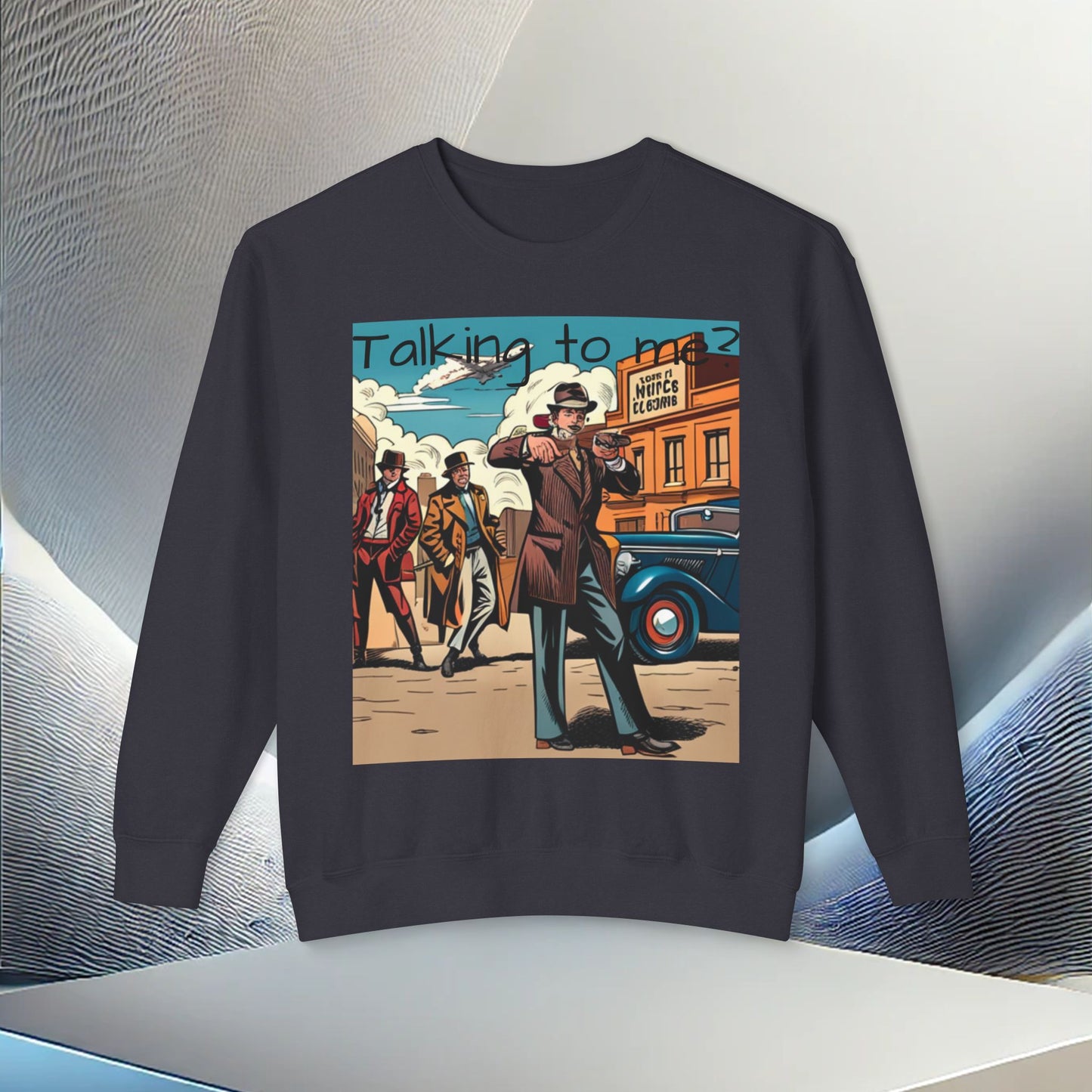 "Vintage Gangster Vibes" Crewneck Sweatshirt – Ultimate Softness & Sustainable Style