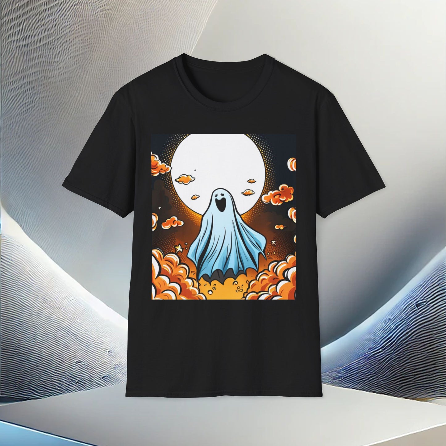 Ghostly Glow Unisex T-Shirt – Hauntingly Fun and Cozy