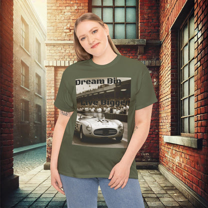 "Dream Big, Live Bigger" Vintage Racing Unisex Heavy Cotton T-Shirt