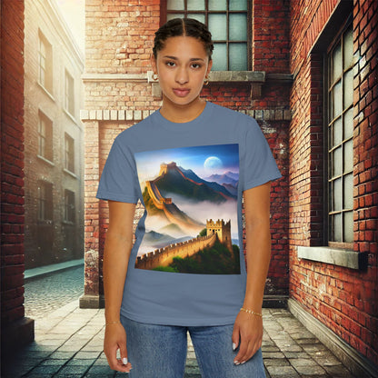 Gran Muralla China Camiseta unisex teñida de prendas 