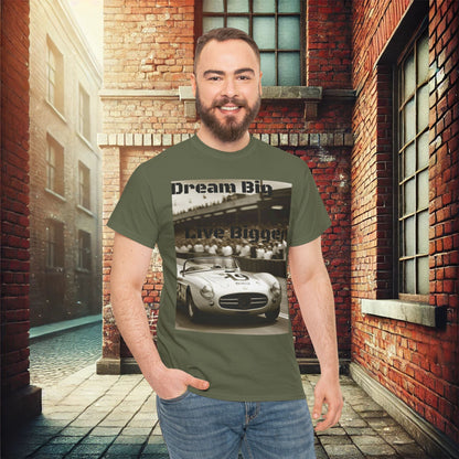 "Dream Big, Live Bigger" Vintage Racing Unisex Heavy Cotton T-Shirt