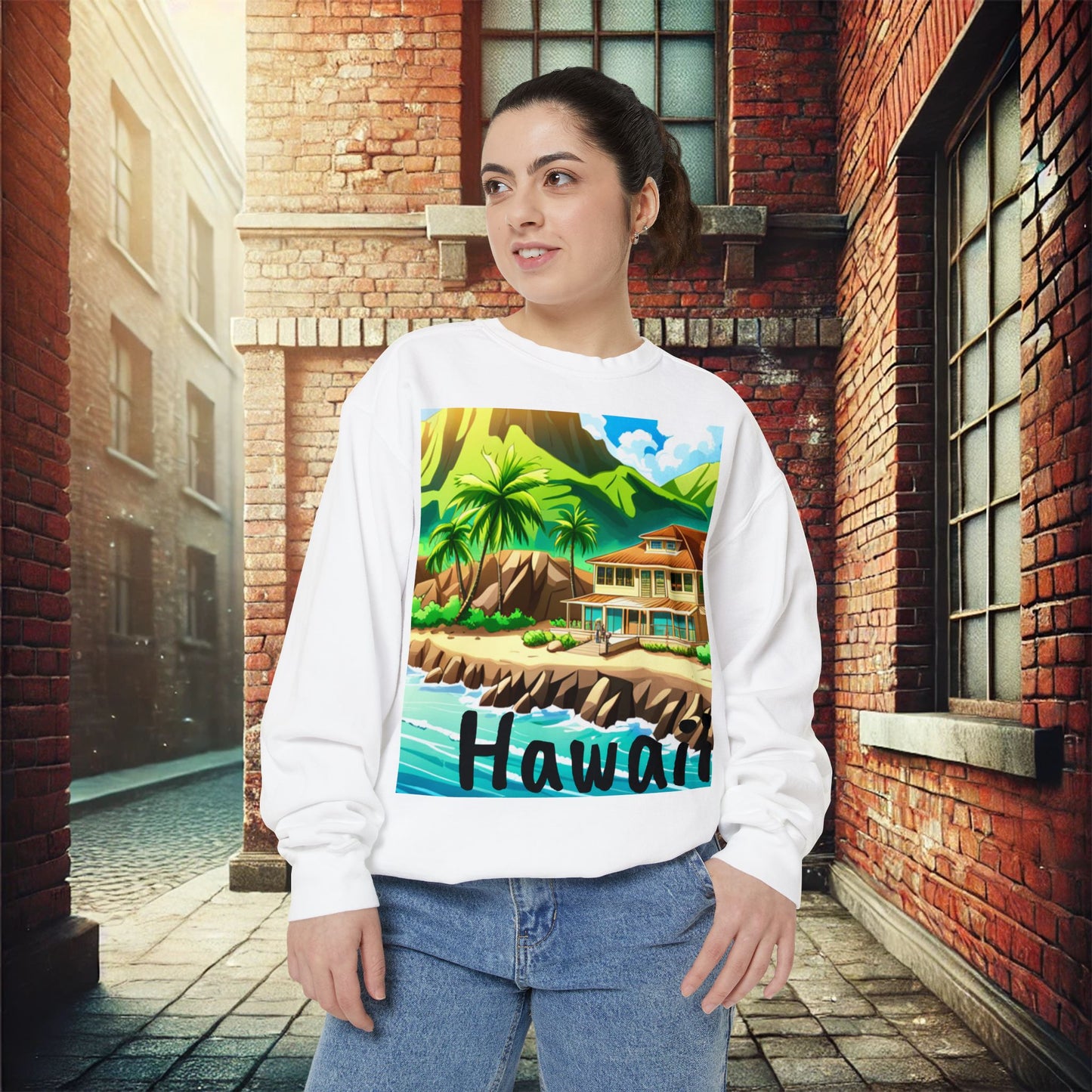 Tropical Paradise Unisex Garment-Dyed Sweatshirt – Premium Comfort & Style