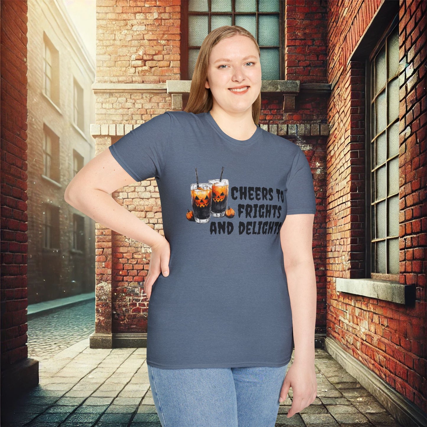 Cheers to Frights and Delights Halloween Unisex T-Shirt