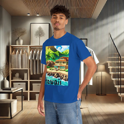 Camiseta de algodón pesado unisex de Hawaii 