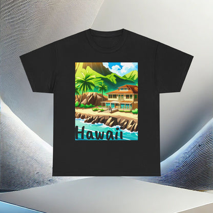 Camiseta de algodón pesado unisex de Hawaii 