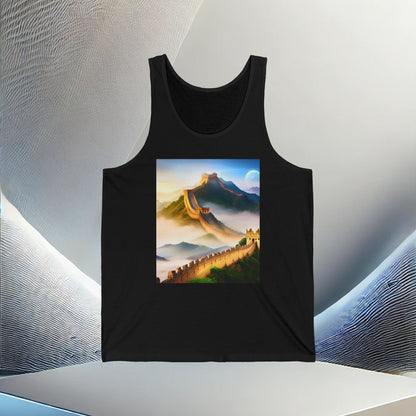 "Majestic Walls of History" Unisex Jersey Tank Top – Vibes All Year Long