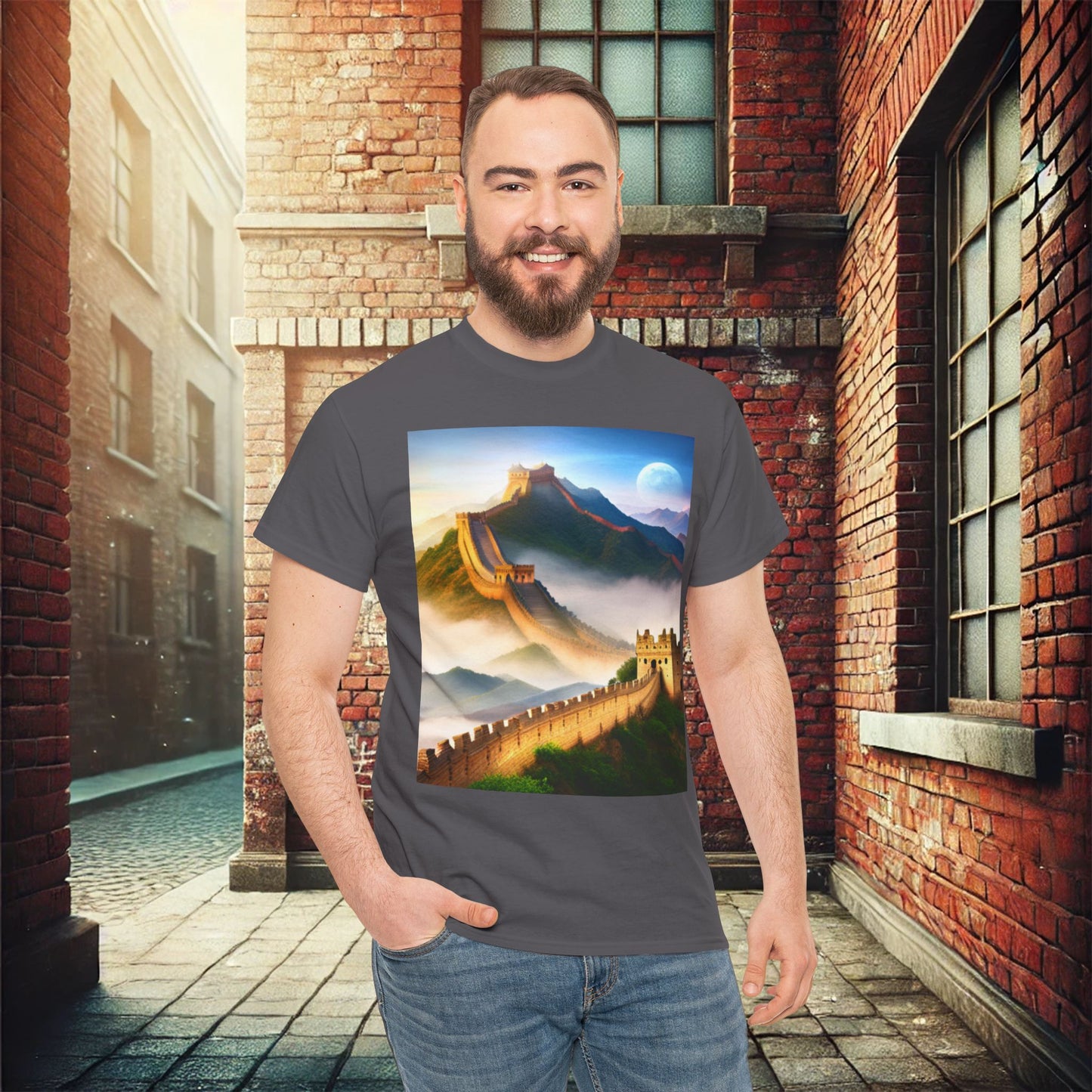 "Majestic Walls of History" Unisex Heavy Cotton T-Shirt