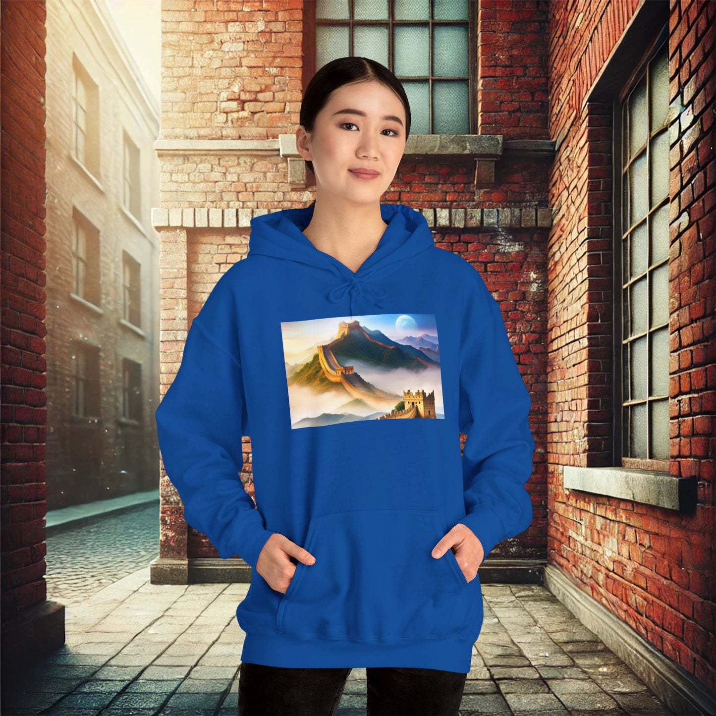 "Majestic Walls of History" Unisex Heavy Blend Hoodie – Perfect for Cold Days