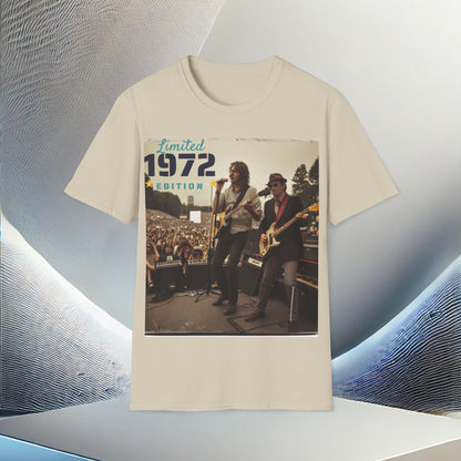 "Vintage 1972 Live" Retro Concert Unisex Soft-Style T-Shirt