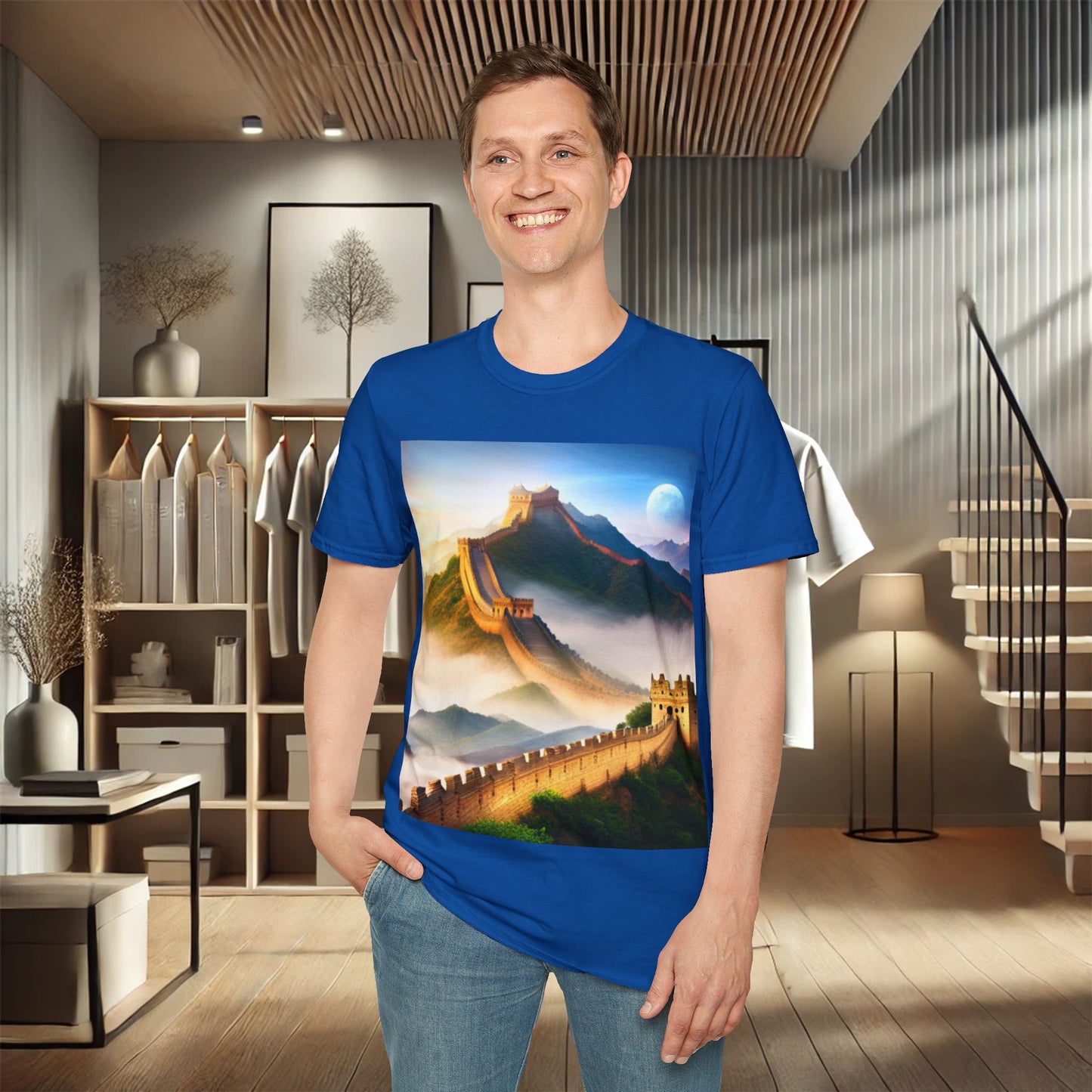 "Majestic Walls of History" Unisex Soft-Style T-Shirt