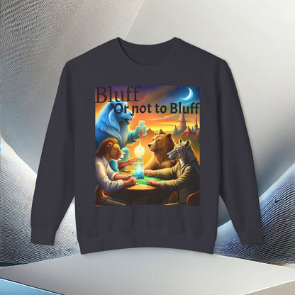 "Bluff or Not" Animal Poker Night Crewneck Sweatshirt – Ultimate Softness & Sustainable Style