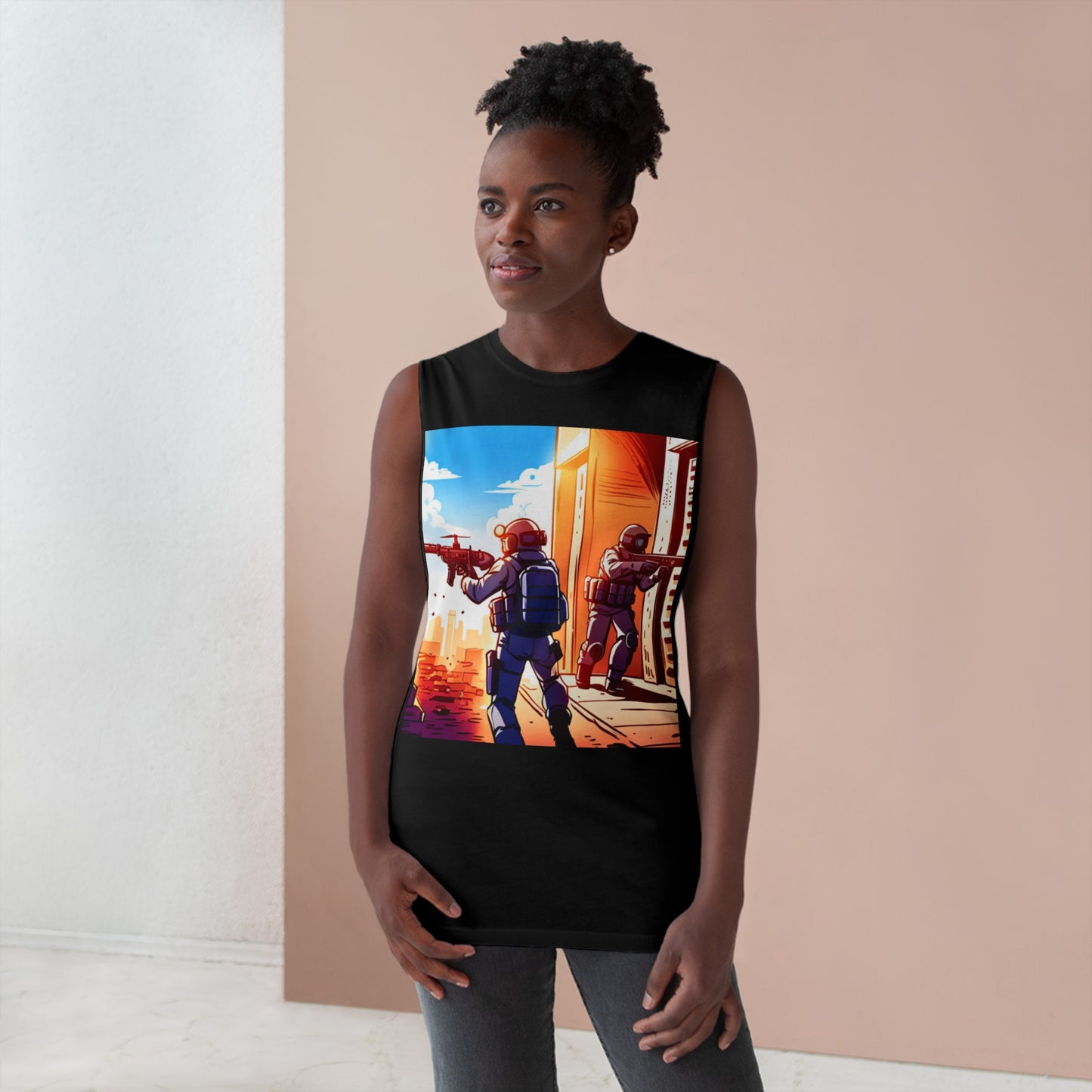 Anime Swat Team Unisex Barnard Tank