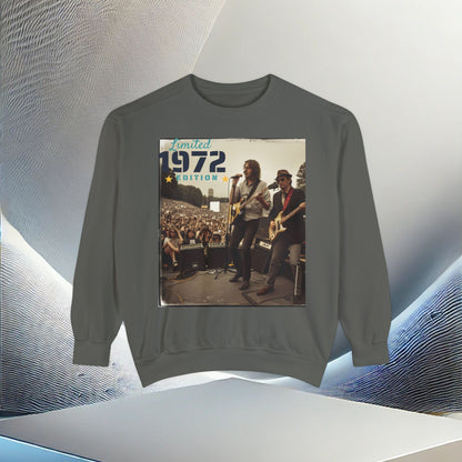 Sudadera teñida en prenda unisex de Rock Band de edición limitada de 1972 