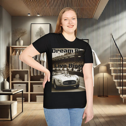 "Dream Big, Live Bigger" Vintage Racing Unisex Soft-Style T-Shirt