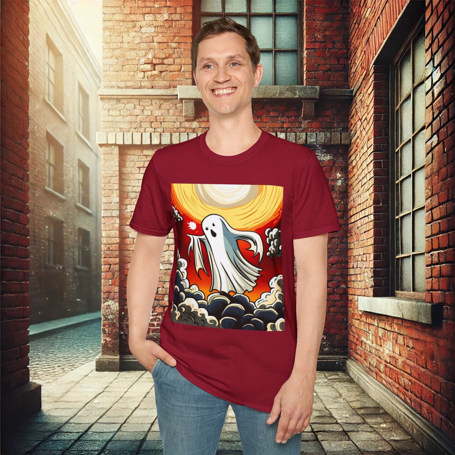 Friendly Phantom Unisex T-Shirt – Ghostly Charm Meets Everyday Comfort