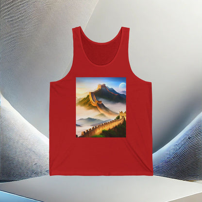 "Majestic Walls of History" Unisex Jersey Tank Top – Vibes All Year Long