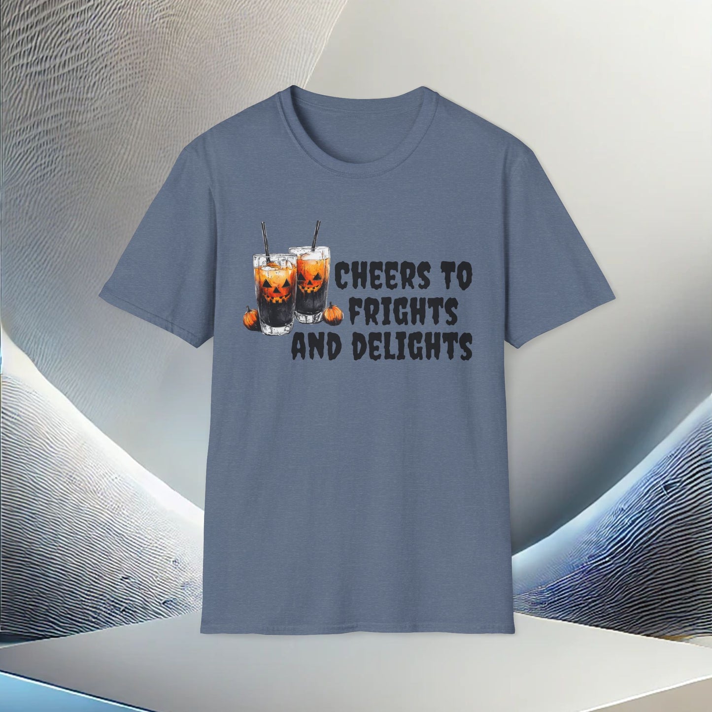 Cheers to Frights and Delights Halloween Unisex T-Shirt