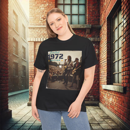 "Vintage 1972 Live" Retro Concert Unisex Heavy Cotton T-Shirt