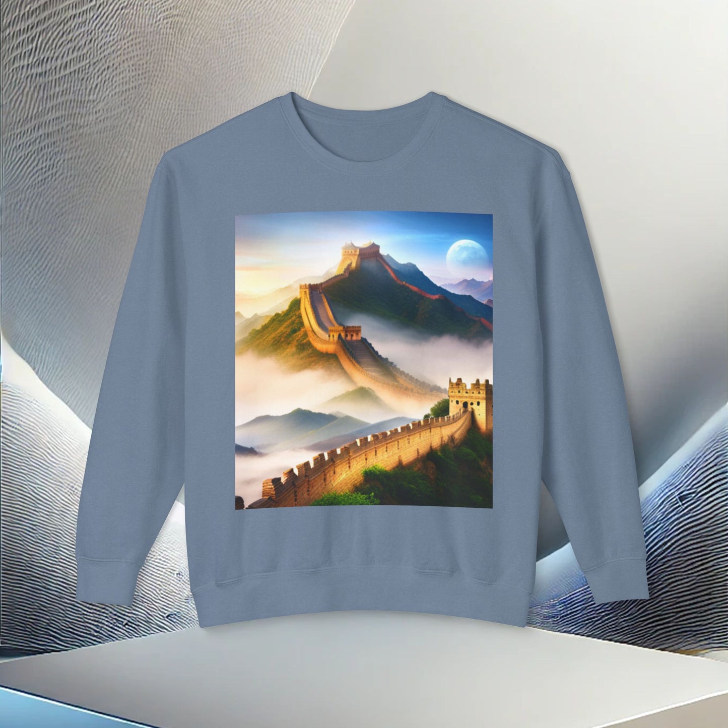 "Majestic Walls of History" Crewneck Sweatshirt – Ultimate Softness & Sustainable Style