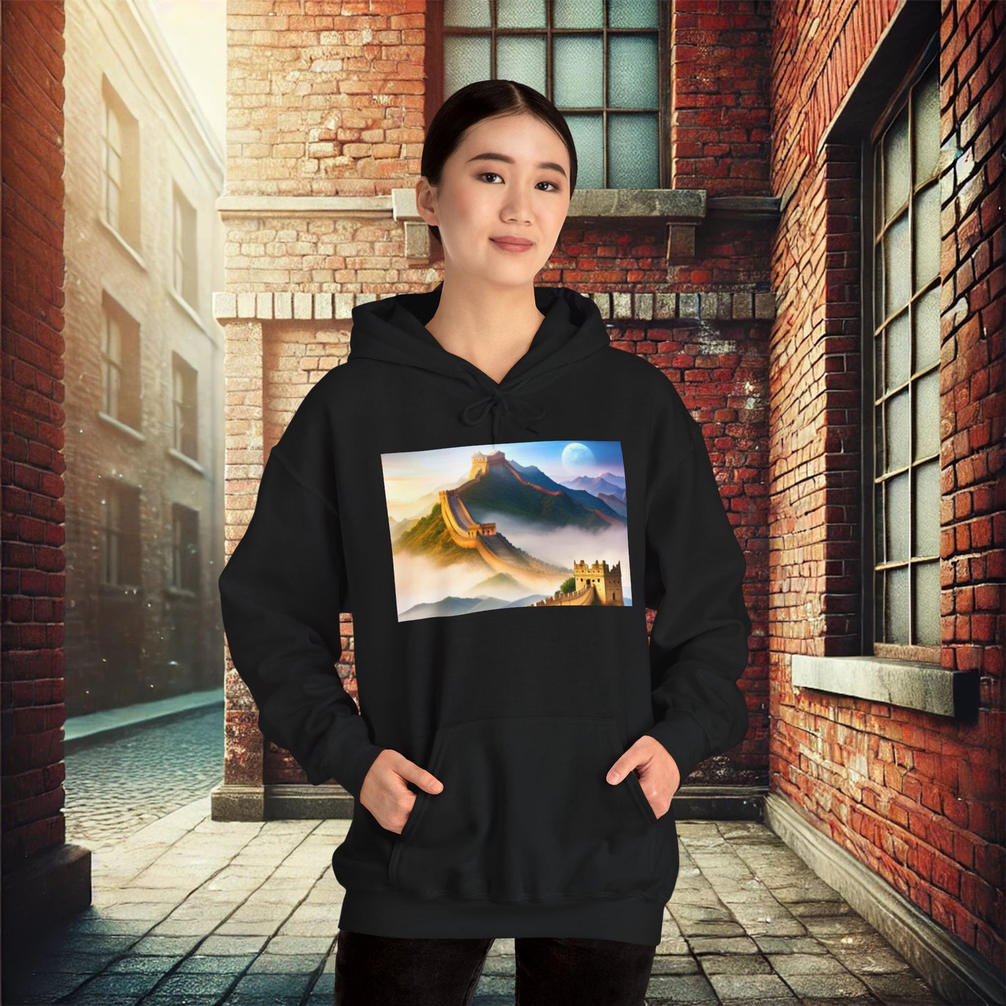 "Majestic Walls of History" Unisex Heavy Blend Hoodie – Perfect for Cold Days