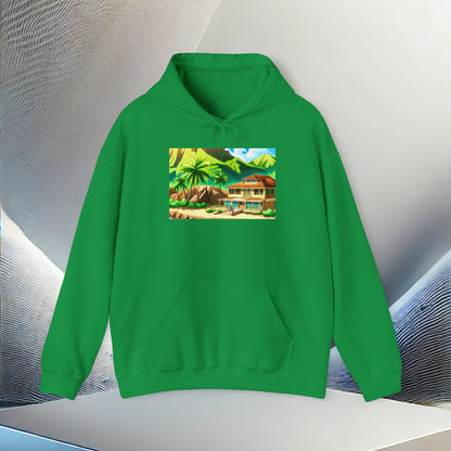 Tropical Paradise Unisex Heavy Blend Hoodie – Perfect for Cold Days