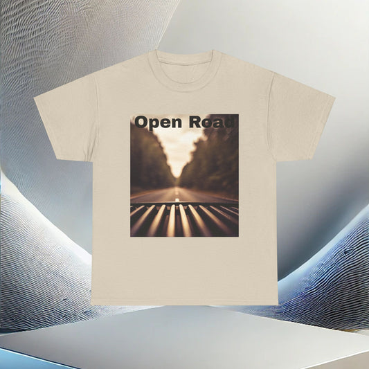 Open Road Adventure Unisex Heavy Cotton T-Shirt Express Delivery available