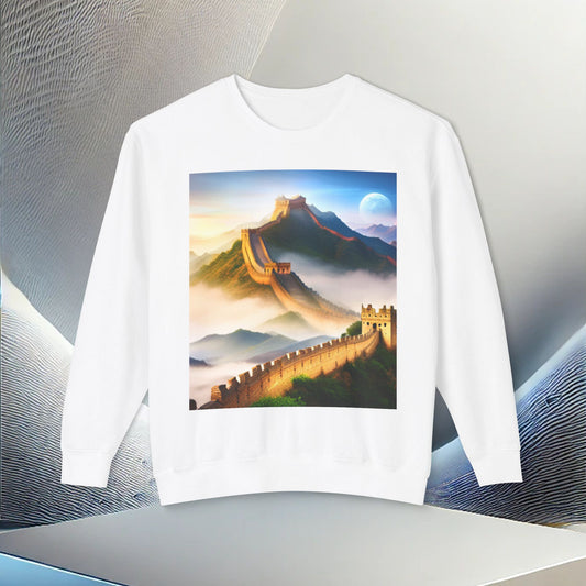 "Majestic Walls of History" Crewneck Sweatshirt – Ultimate Softness & Sustainable Style