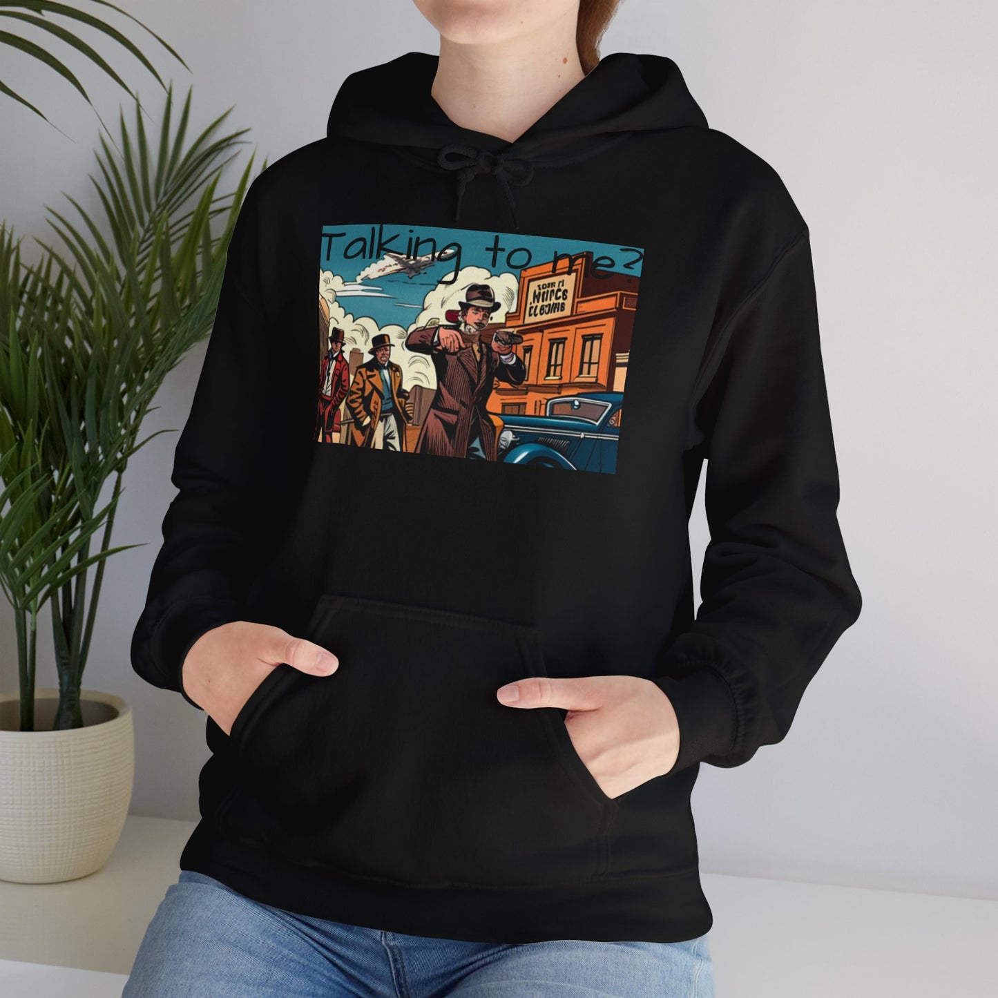 ¿Hablándome? Sudadera con capucha unisex Heavy Blend™ de los años 20