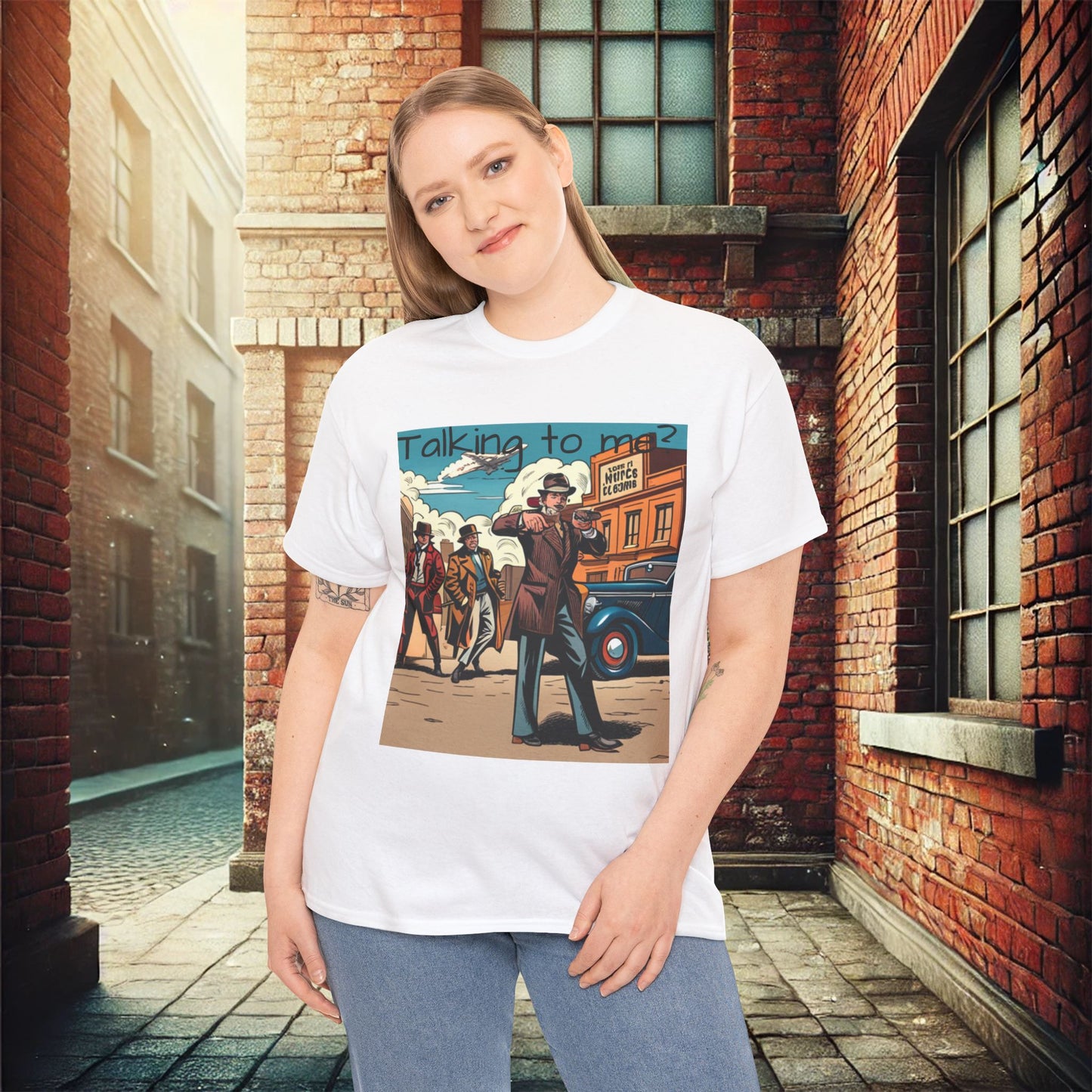 "Vintage Gangster Vibes" Unisex Heavy Cotton T-Shirt