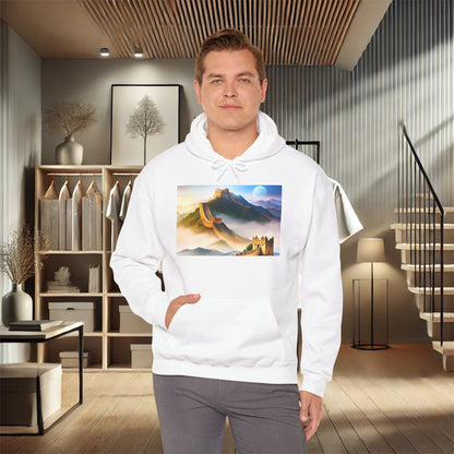 "Majestic Walls of History" Unisex Heavy Blend Hoodie – Perfect for Cold Days