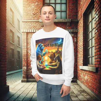 "Bluff or Not" Animal Poker Night Crewneck Sweatshirt – Ultimate Softness & Sustainable Style