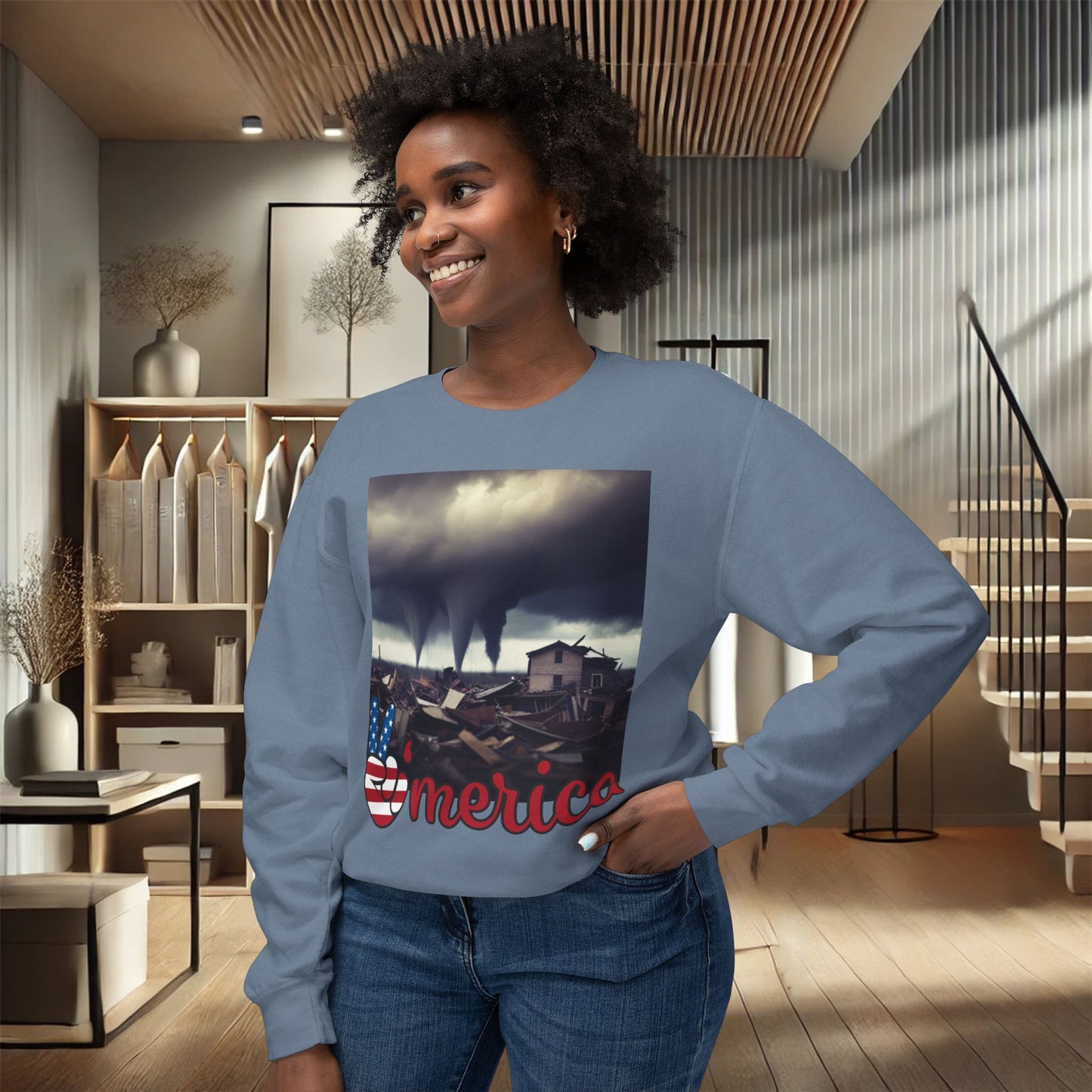 Resilient America Crewneck Sweatshirt – Ultimate Softness & Sustainable Style