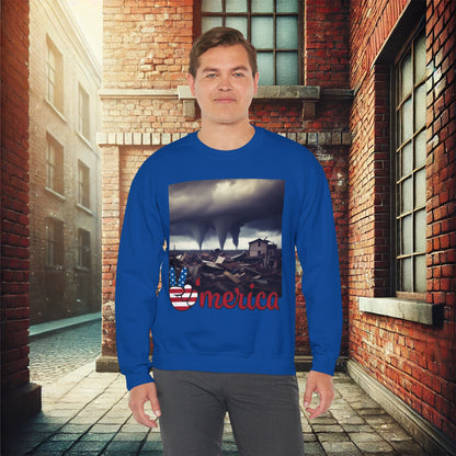 Resilient America Unisex Heavy Blend Crewneck Sweatshirt – Cozy Comfort for Colder Months