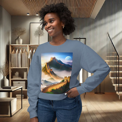 "Majestic Walls of History" Crewneck Sweatshirt – Ultimate Softness & Sustainable Style