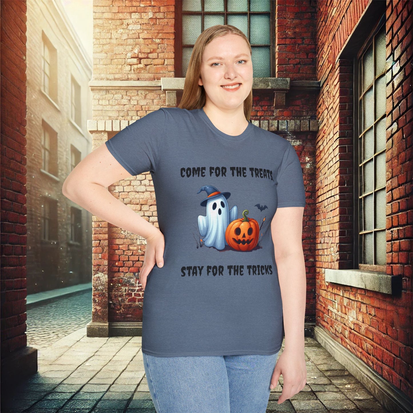 Come for the Treats, Stay for the Tricks Halloween T-Shirt