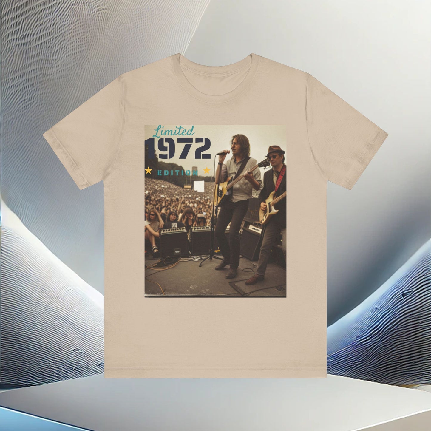 1972 Edición Limitada Rock Band Camiseta de manga corta Unisex Jersey 