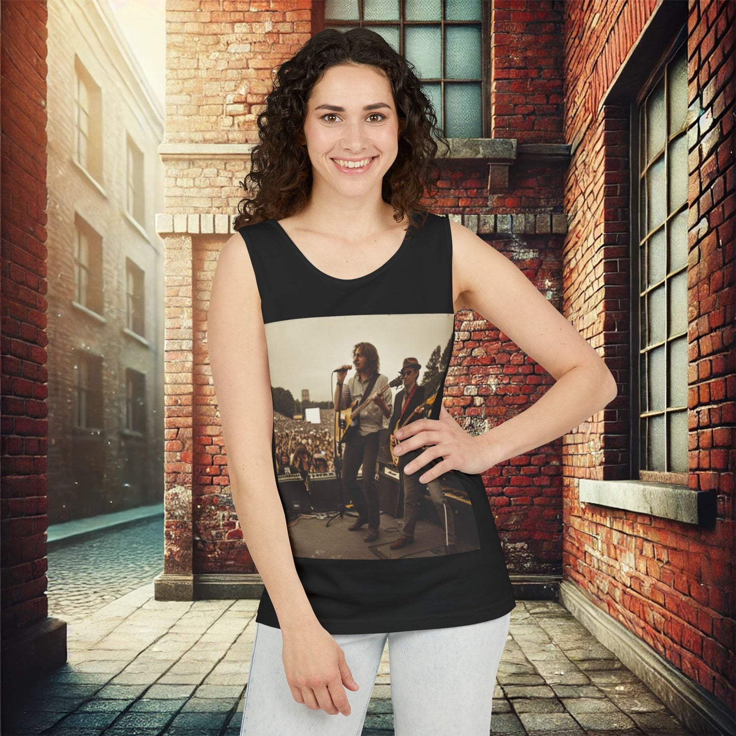 Retro Concert Relaxed Fit Unisex Garment-Dyed Tank Top