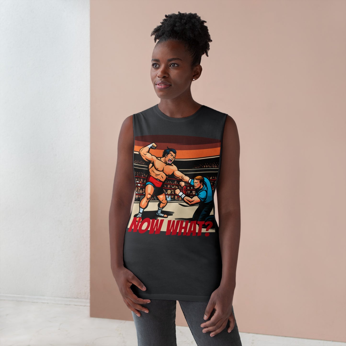 Wrestling NOW WHAT? Unisex Barnard Tank