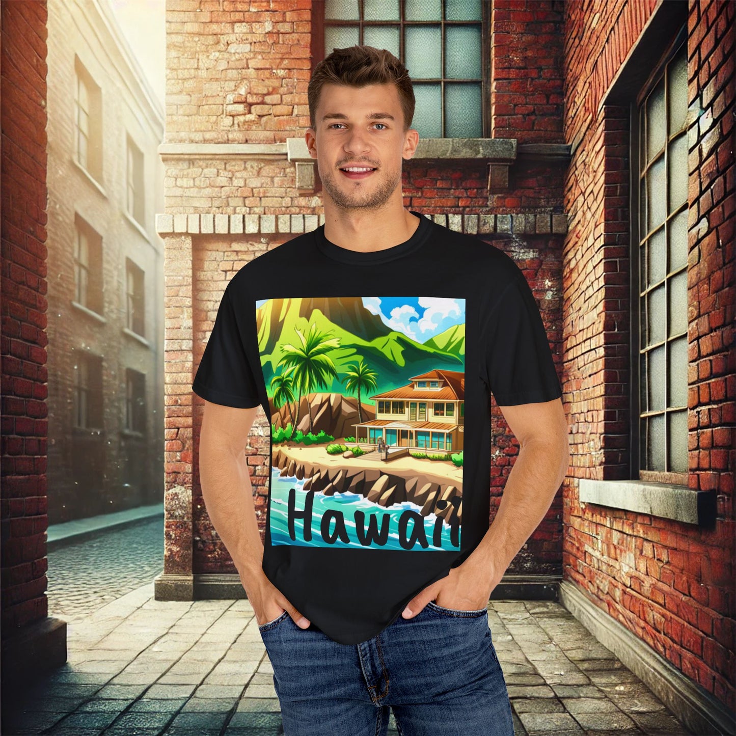 Tropical Paradise Garment Dyed T-Shirt