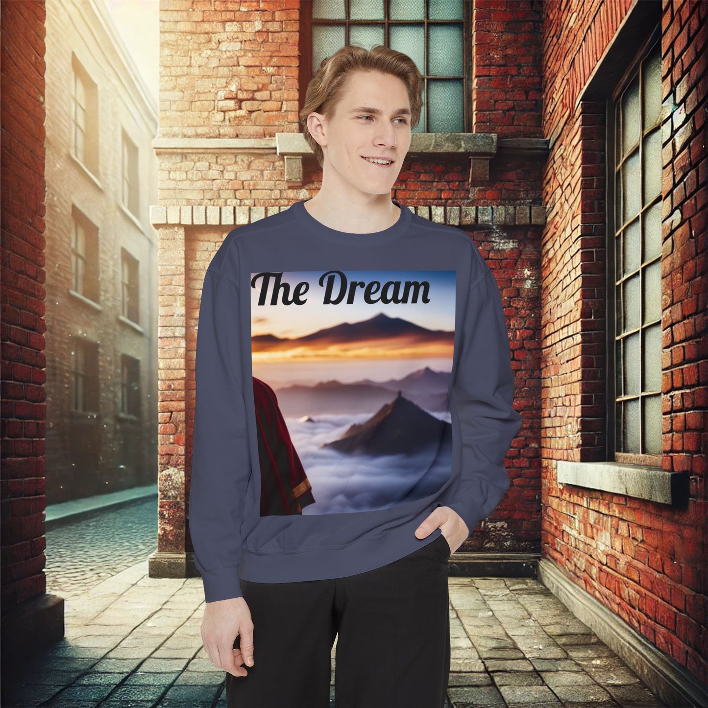 The Dreamscape Unisex Garment-Dyed Sweatshirt – Premium Comfort & Style