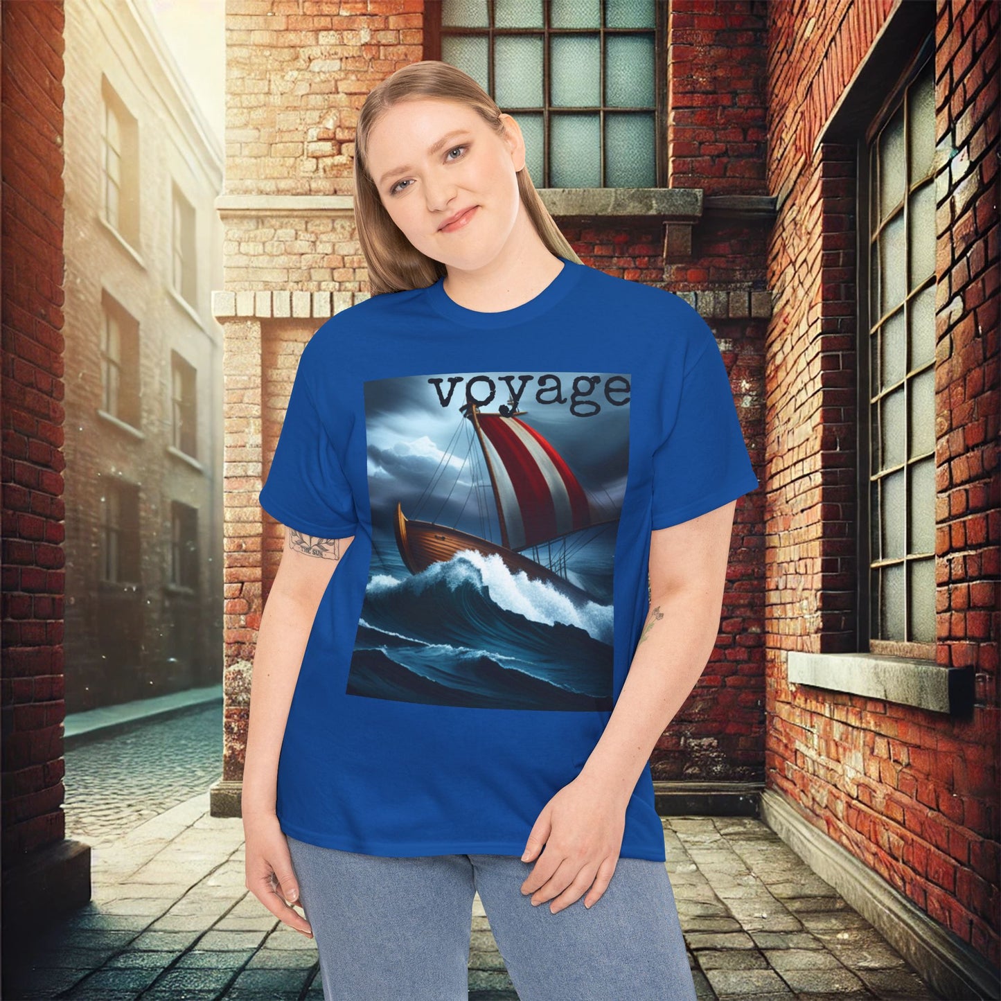 Voyage Adventure Unisex Heavy Cotton T-Shirt Express Delivery available