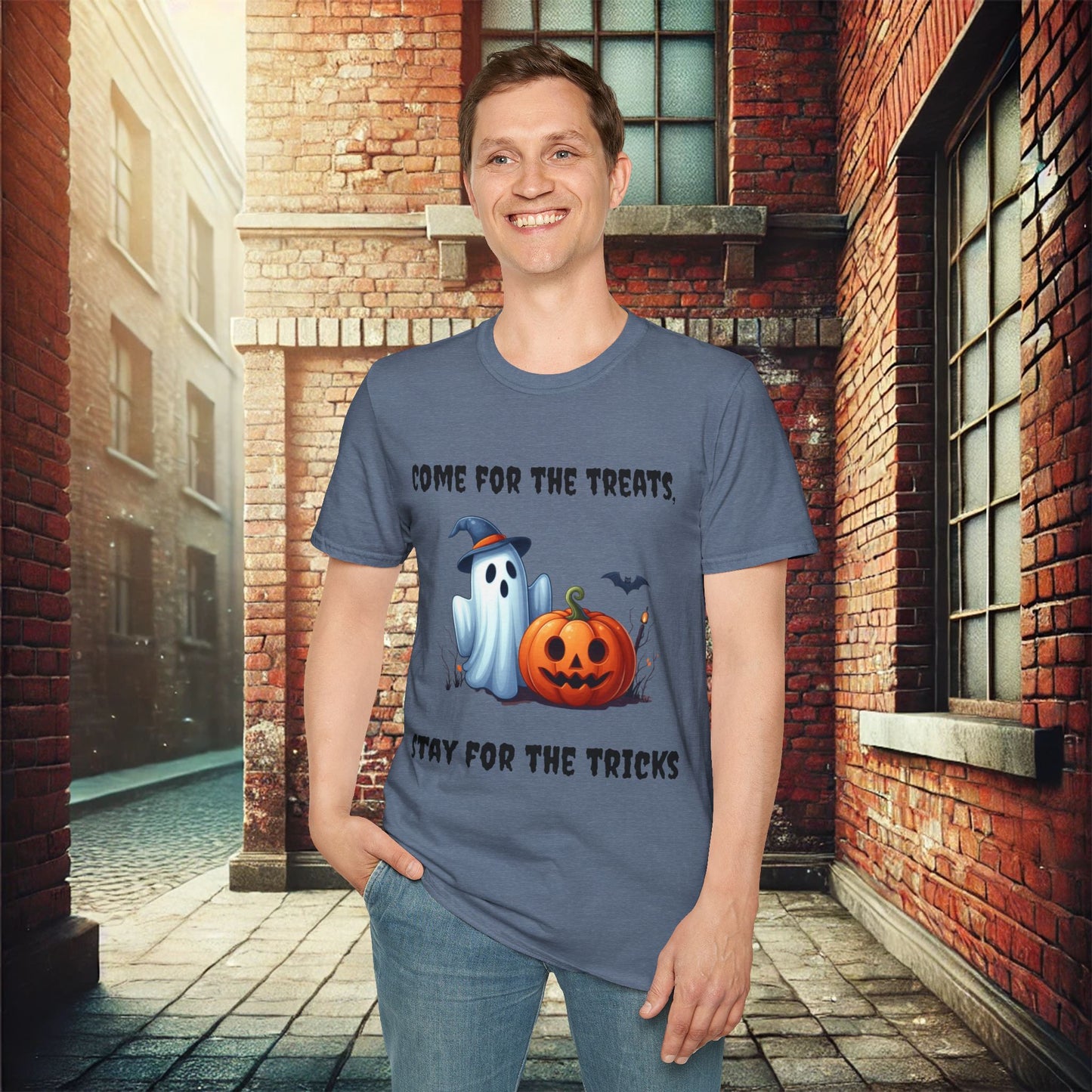 Come for the Treats, Stay for the Tricks Halloween T-Shirt