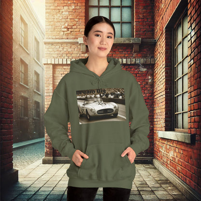 "Dream Big, Live Bigger" Vintage Racing Unisex Heavy Blend Hoodie – Perfect for Cold Days