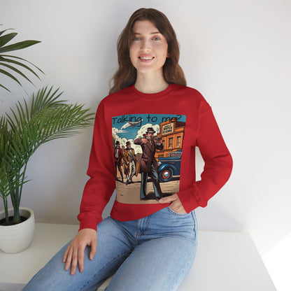 "Vintage Gangster Vibes" Unisex Heavy Blend Crewneck Sweatshirt – Cozy Comfort for Colder Months