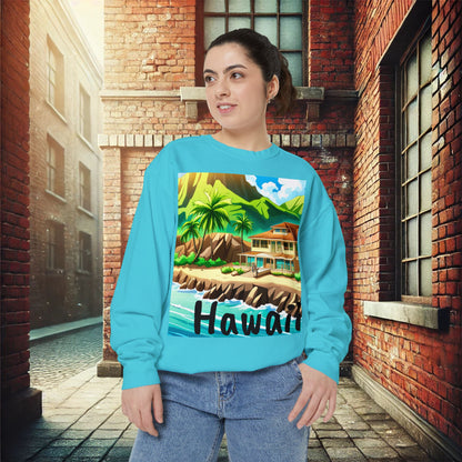 Tropical Paradise Unisex Garment-Dyed Sweatshirt – Premium Comfort & Style