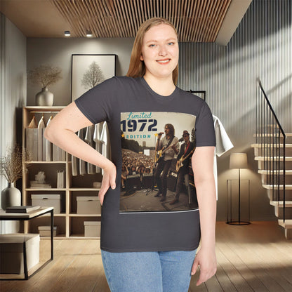 "Vintage 1972 Live" Retro Concert Unisex Soft-Style T-Shirt