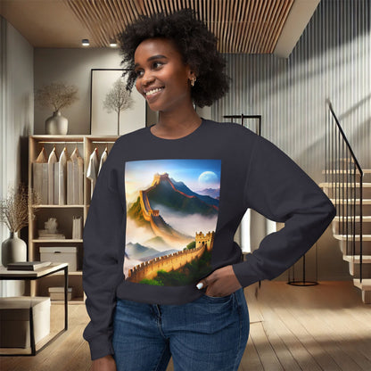 "Majestic Walls of History" Crewneck Sweatshirt – Ultimate Softness & Sustainable Style