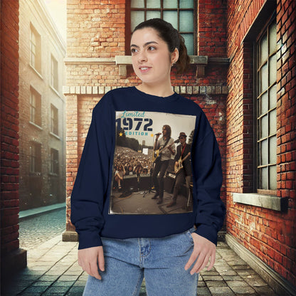 "Vintage 1972 Live" Retro Concert Unisex Garment-Dyed Sweatshirt – Premium Comfort & Style